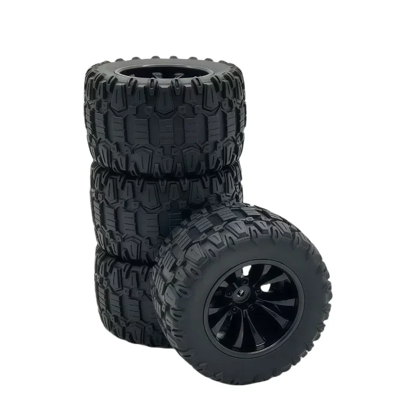 4PCS 88mm 12mm Hex Rubber Tires Wheels for SCY 16101 16102 16103 Pro MJX Hyper Go 14210 16210 1/14 1/16 RC Monster Truck Upgrade