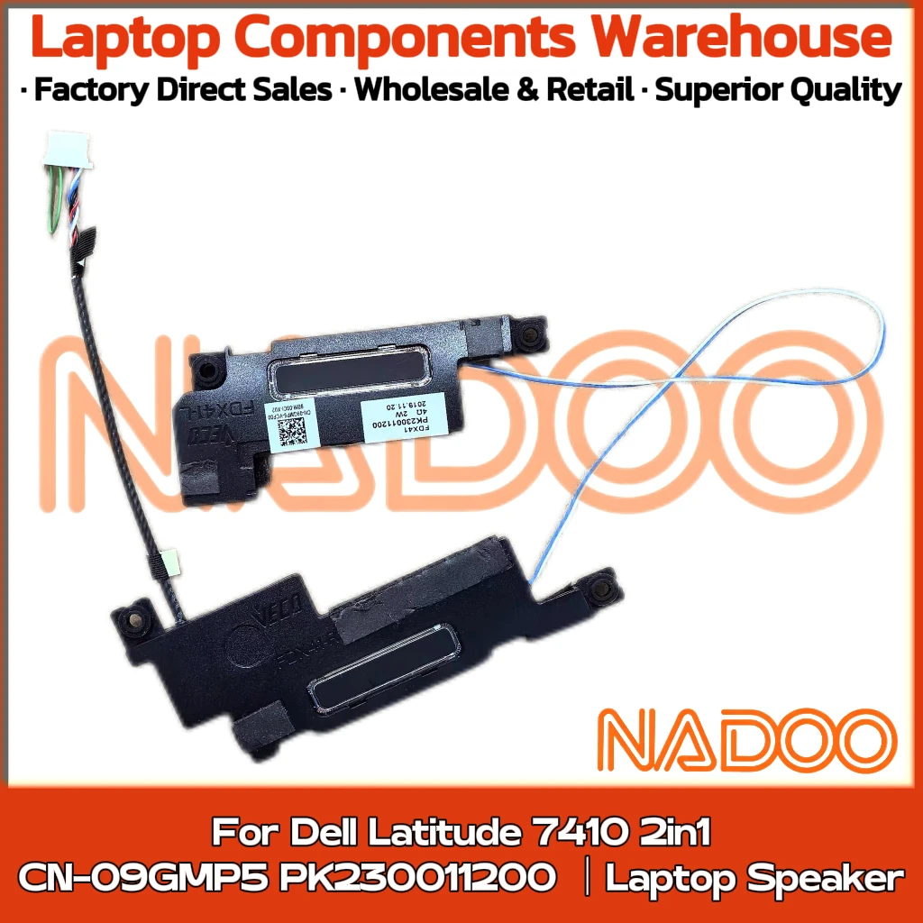 

New Original Laptop Notebook Audio Speaker For Dell Latitude 7410 7410 2in1 built-in speaker horn audio CN-09GMP5 PK230011200