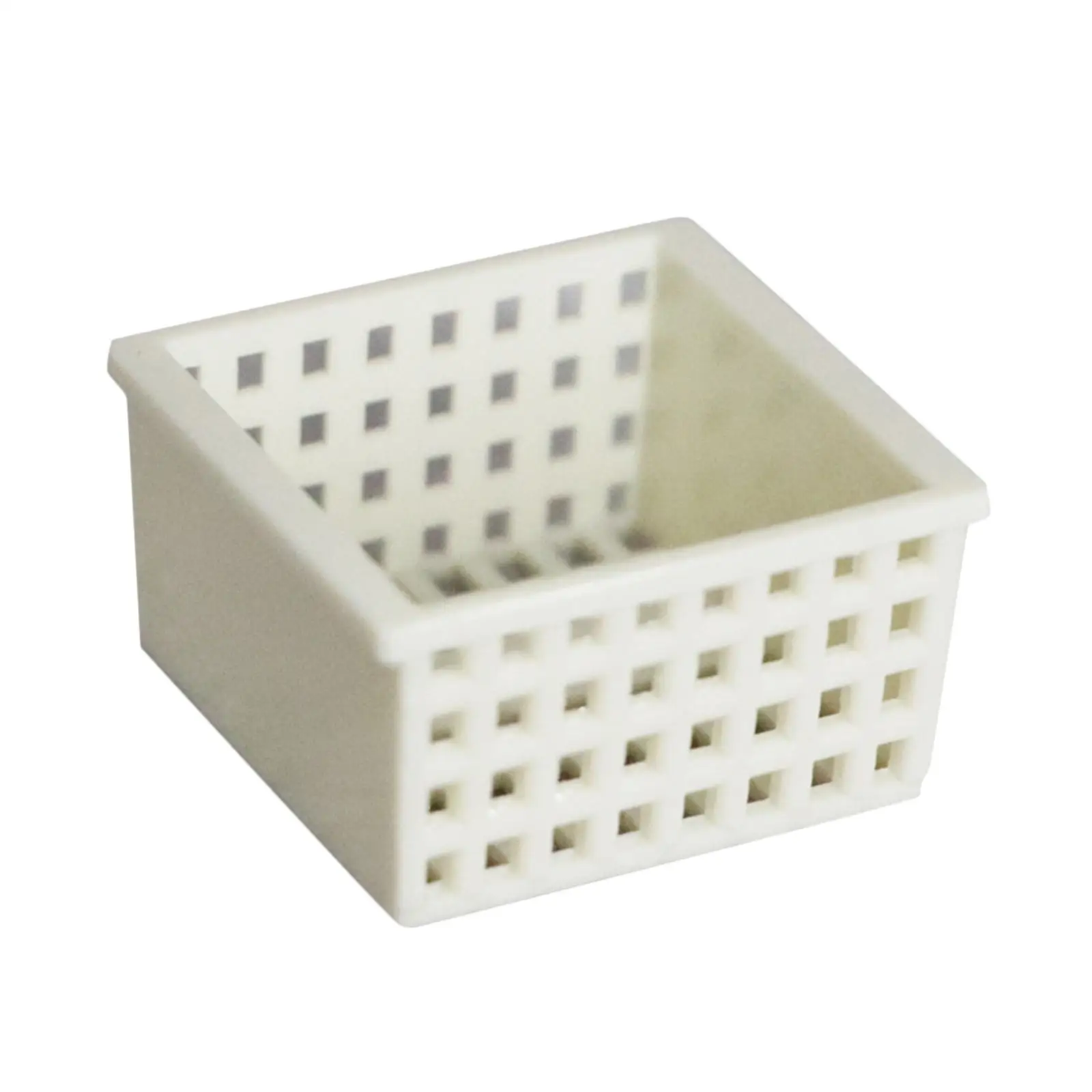 1/12 Dollhouse Kitchen Basket White Miniature Washing Basket Mini Sink Basket for Kitchen Cabinet Life Scene Decor Accessory