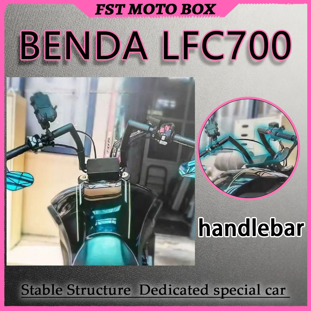 FOR BENDA LFC700 Special retro straight handlebars, thickened seamless high-carbon steel bent in one pieceseamless welding seams
