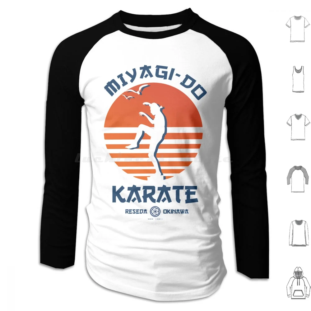 Miyagi Do Karate Hoodie cotton Long Sleeve Miyagi Mr Miyagi Karate The Karate Kid Fear Fight Sweep The Leg Kai Tv Show Tv Film