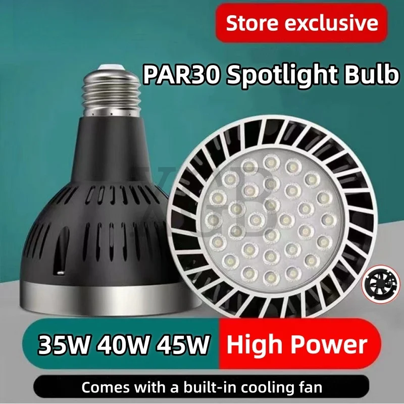 

Светодиодная лампа высокой мощности PAR30 E27 25W 35W 40W 45W, суперяркая, энергосберегающая, для точечного освещения, дневной свет