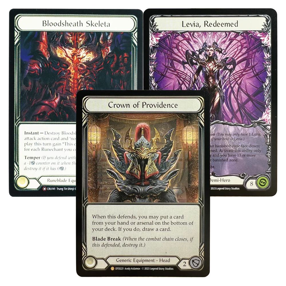 FAB Proxy Card TCG Bloodsheath Skeleta Metacarpus Node Breeze Rider Boots Gambler's Gloves Code Levia، Reeded Crown of Provid #1