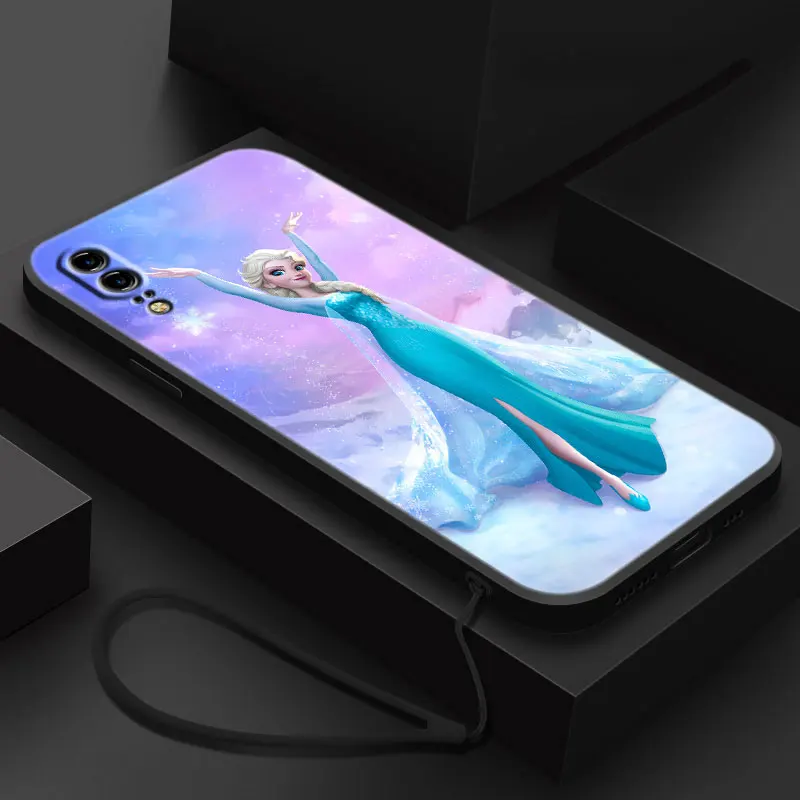 Disney Princess Frozen Elsa Case For Huawei P Smart Z S 2021 2020 2019 2018 P50 P40 P30 P20 Pro P10 P9 P8 Lite 2017 5G Black