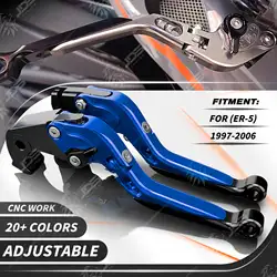 For Kawasaki ER-5/ER5 1997-2006 Clutch Lever Brake Lever Set Adjustable Folding Handle Levers Motorcycle Accessories Parts