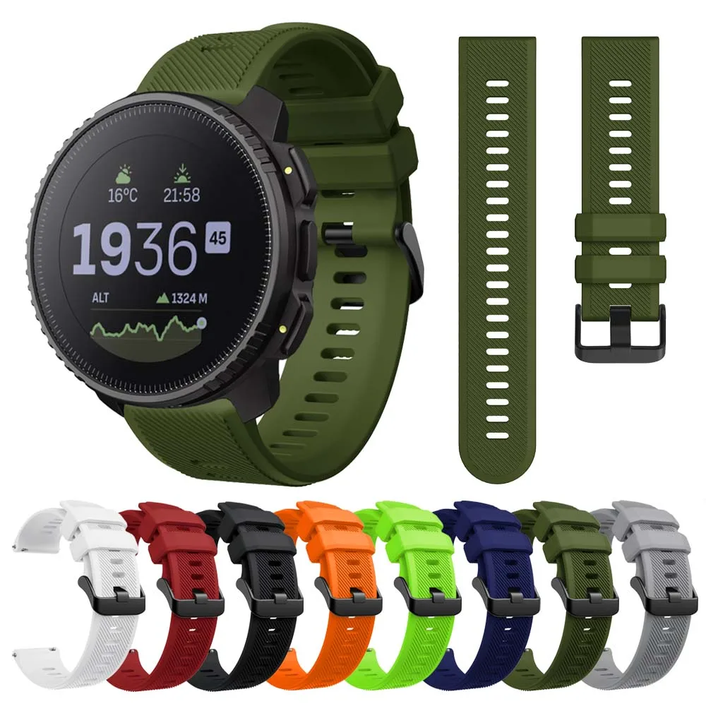 Correa de repuesto para reloj inteligente, pulsera de silicona suave, 22mm, para Suunto Vertical / Suunto 9 PEAK Pro / 5 PEAK