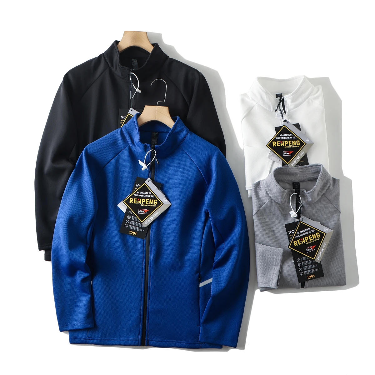 

Высококлассный джет на открытом воздухе! Мужское пальто с воротником-стойкой, светоотражающее пальто с клеевой молнией, ранняя осень, новое поступление