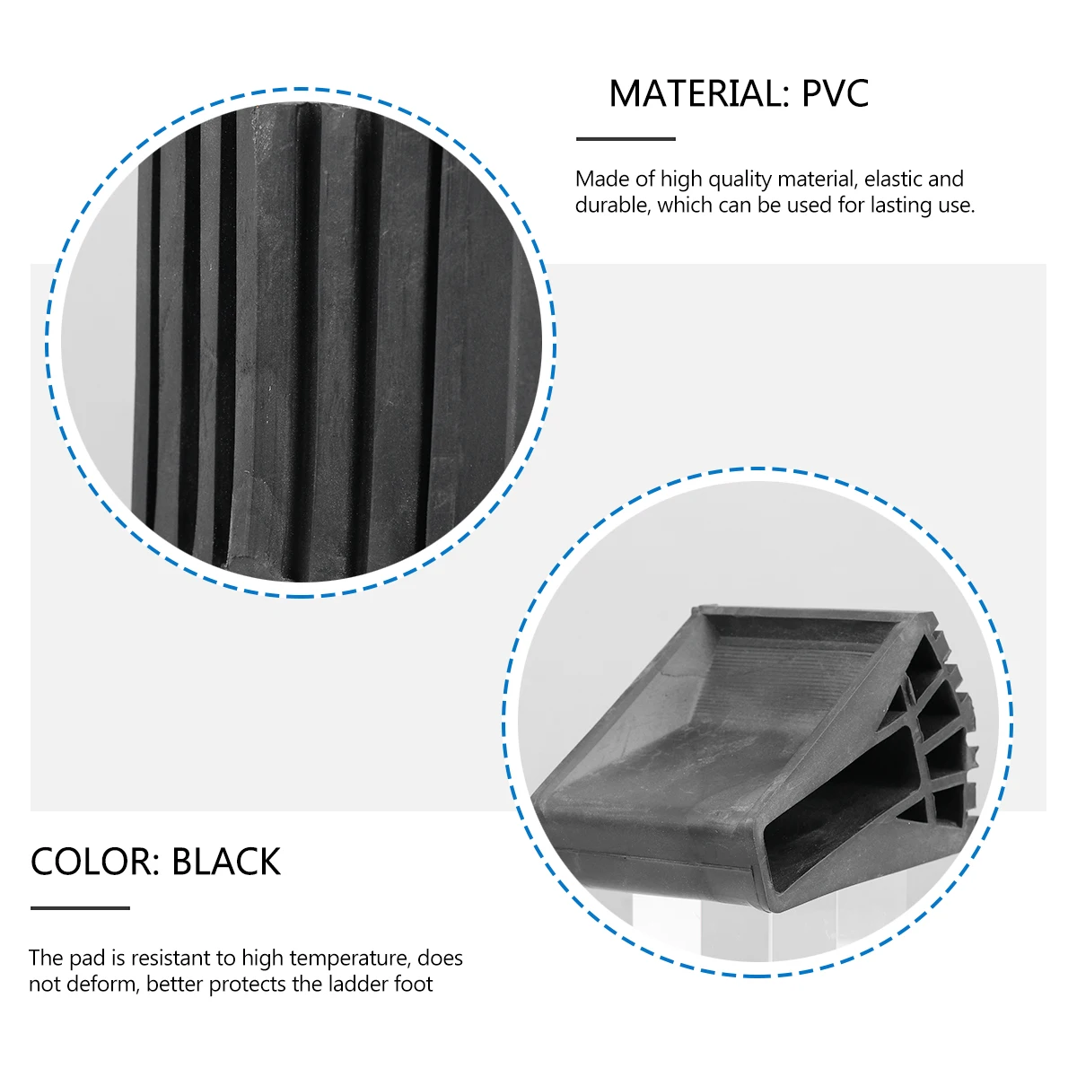 

Versatile Ladder Pads 4Pcs Non Slip Feet Covers Rubber Protector for Ladders Enhanced Grip for Construction Work