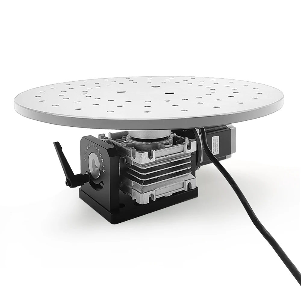 Electric 360° Rotary Turntable Precision Rotating Platform Diameter 300MM Workbench With speed controller and foot switch