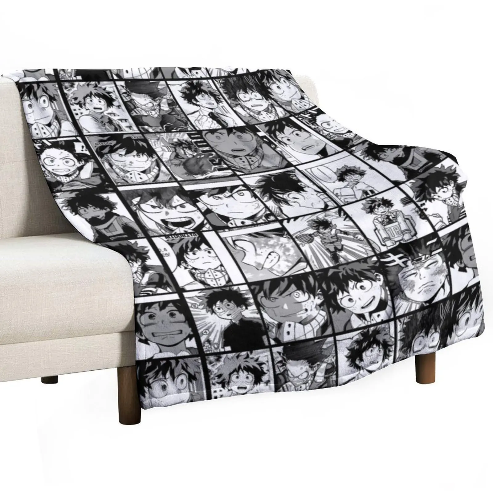 

deku manga panels collage Throw Blanket Camping Quilt Kid'S Summer Blankets