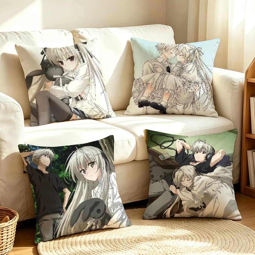 Anime Y-Yosuga no S-Sora Kasugano cushion cover Soft Smooth Hidden Zipper Washable Decorative Couch Office Housewarming Gift