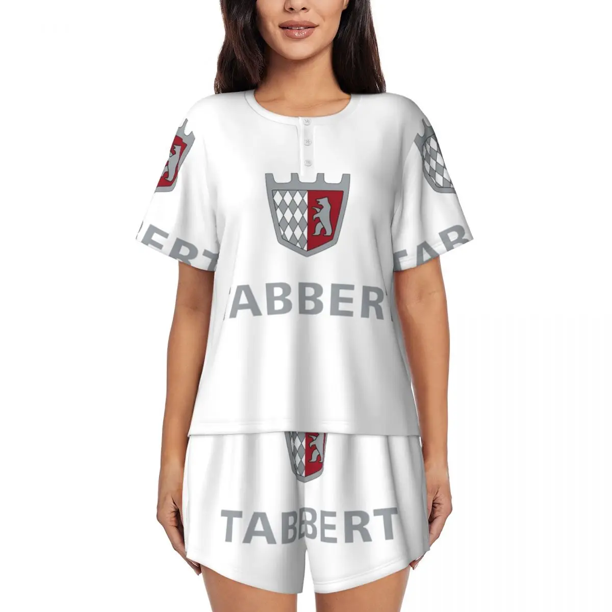 

Tabbert Caravan Round Neck Short Sleeve Nightgowns for Sleeping Sleepshirts Women Loose Pajama Set Short Pants