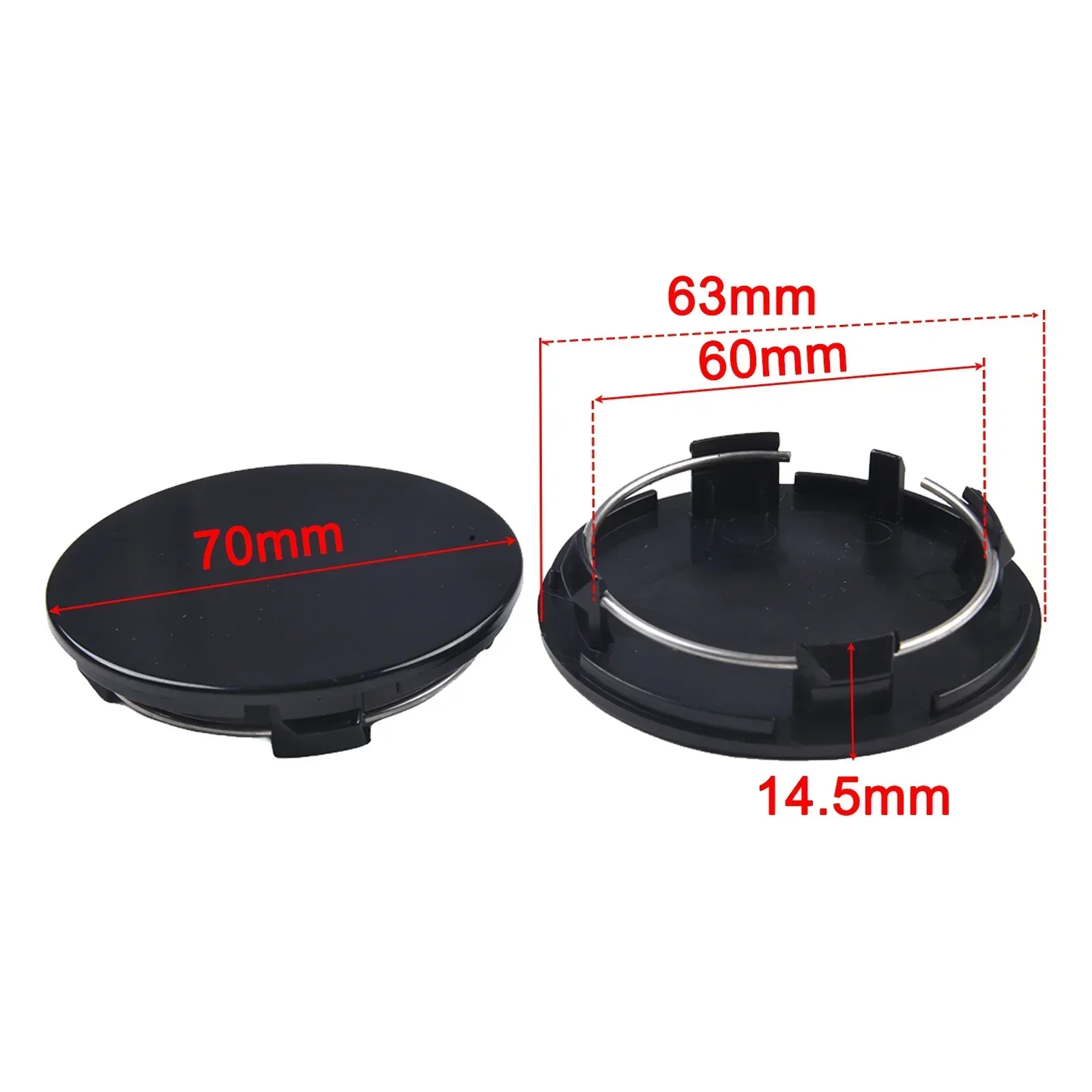 4PCS 70mm Flat Car Hub Cap Rim Hubcap Cover Car Wheel Hub Center Badges Fit For RM Rims Type Car Refit Repair ﻿