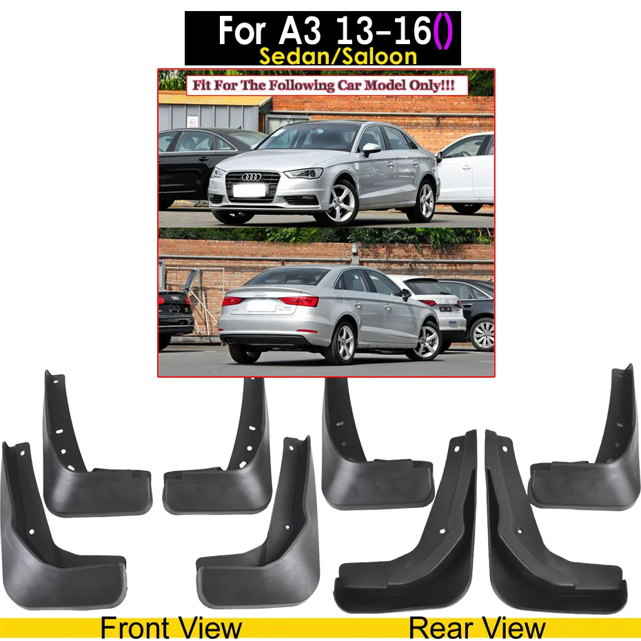 Genuine XUKEY Car Mud Flaps For Audi A3 A4 A6 (8E 8P B6 B7 C6) Mudflaps Splash Guards Mud Flap Mudguards Fender Car Accessories