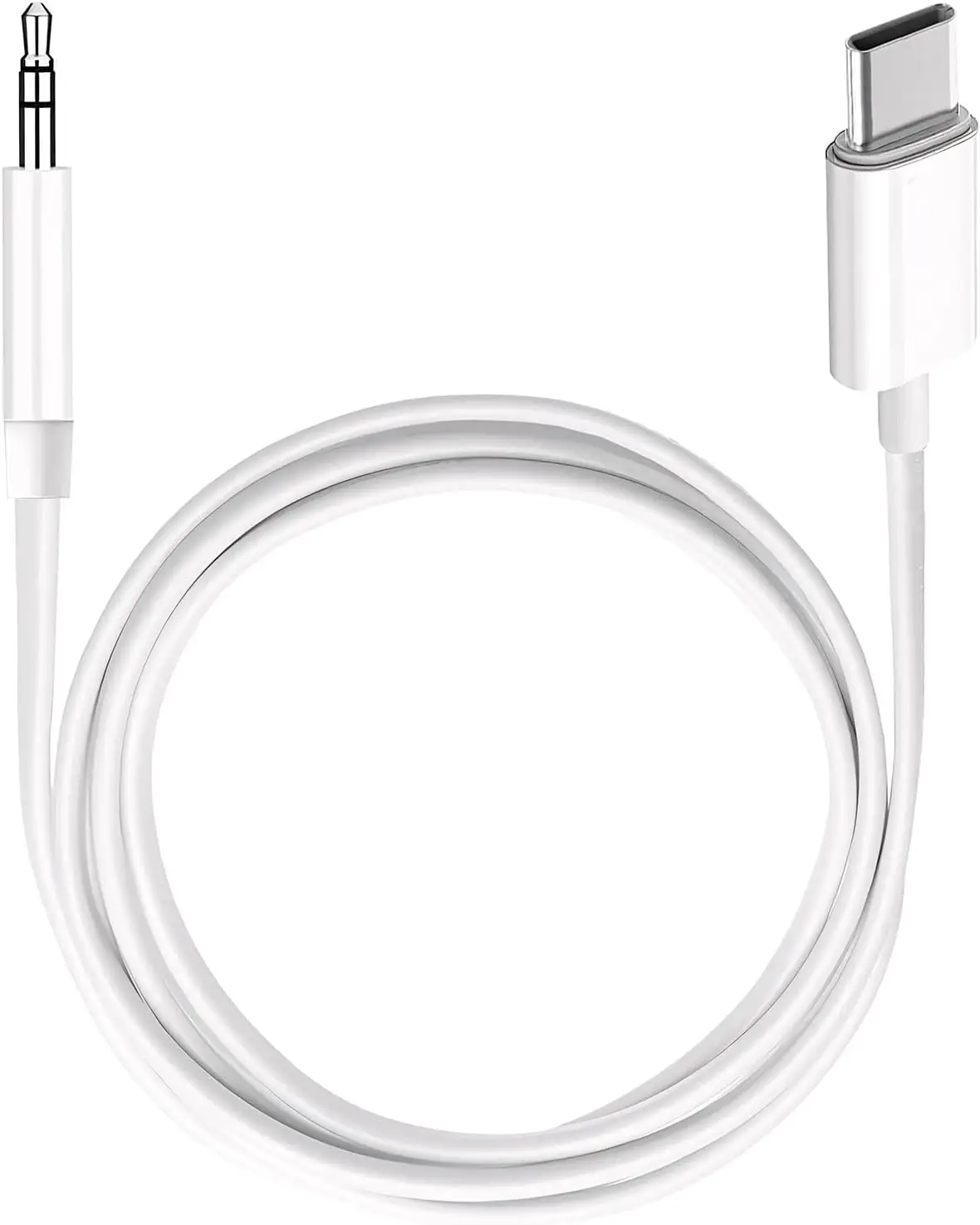usb-c-35mmオーディオアダプター、iphone-16-16-pro、s25、iosおよびandroid用33フィートauxコード（ホワイト）