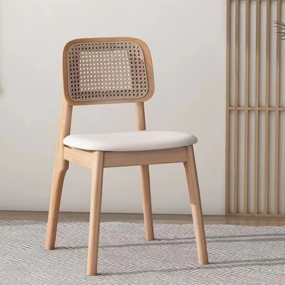 Japanese style  , vintage backrest, solid wood, rattan dining  , casual Kaman  , Chandigarh chair, milk tea shop