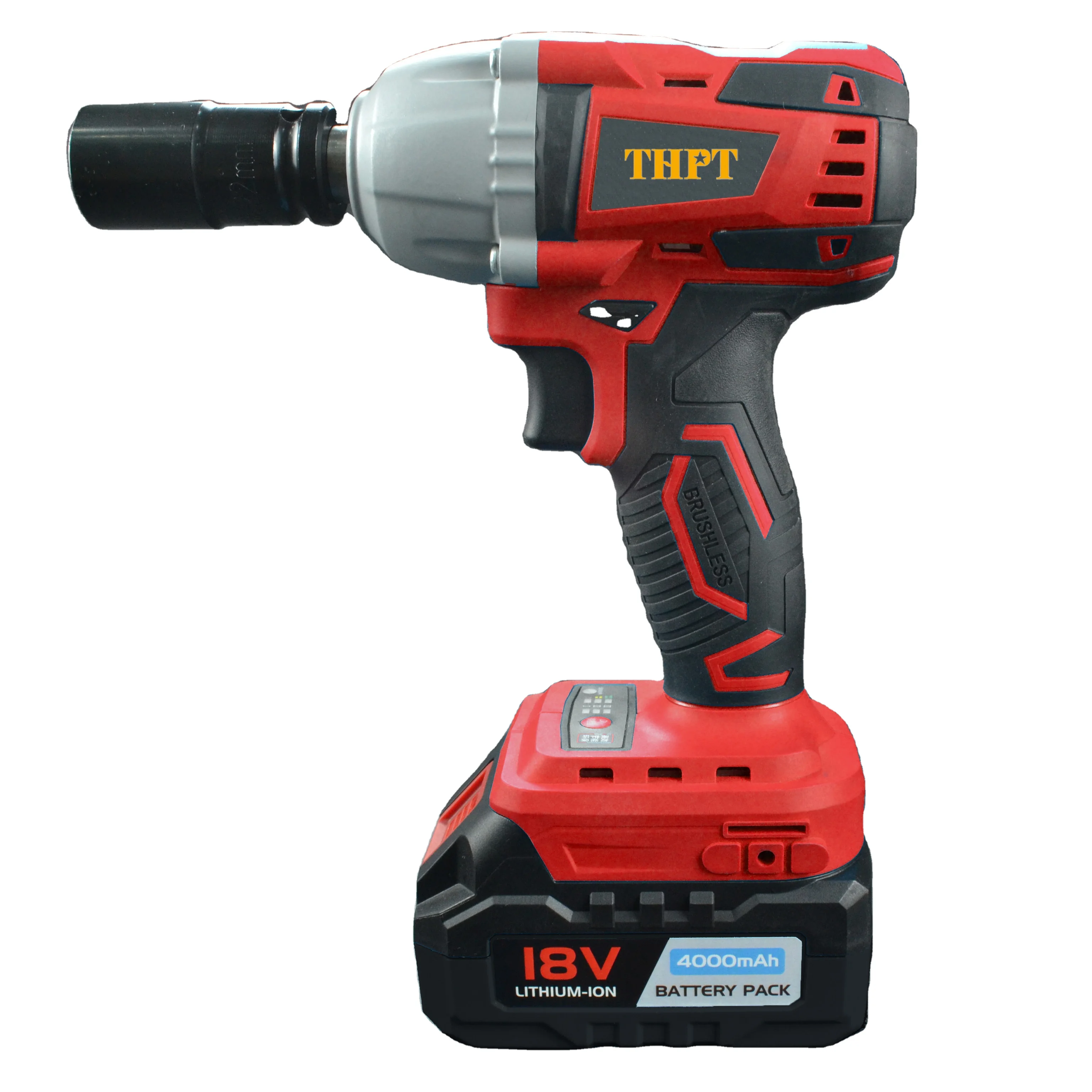 Brushless Li-ion Cordless 1/2 High Torque Impact WrenchWrench Impact Wrench