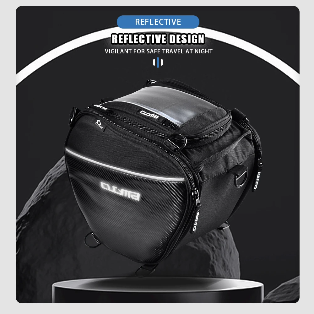 Bolsa de tanque negra para motocicleta, bolsa de herramientas frontal para Pedal, para HONDA CC110 XMAX LIKE 318 FORZA 350 300 NSS350 ADV150 X-adv750