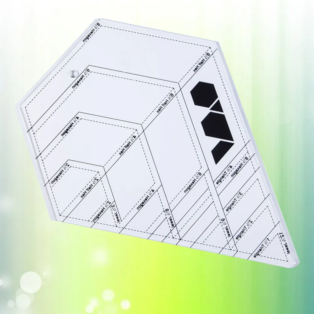 

Acrylic Quilting Ruler Transparent Diamond Shape Unique Numbering Angle System Accurate Scale Sewing Cutting Garment Crafts