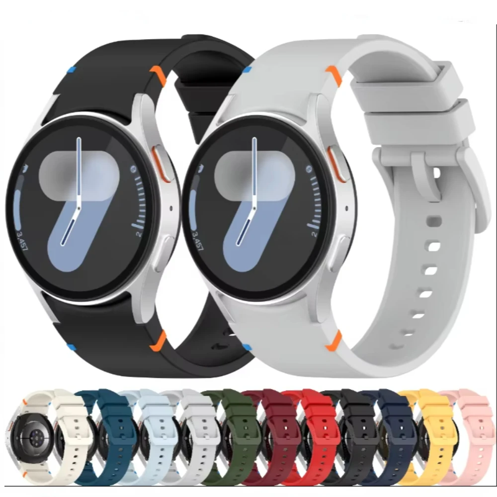 Silicone Strap for Samsung Galaxy Watch7 6 5 4 44mm 40mm Sports Watches Instead of Bracelets for 6/4 Classic 47mm 46mm 43mm 42mm