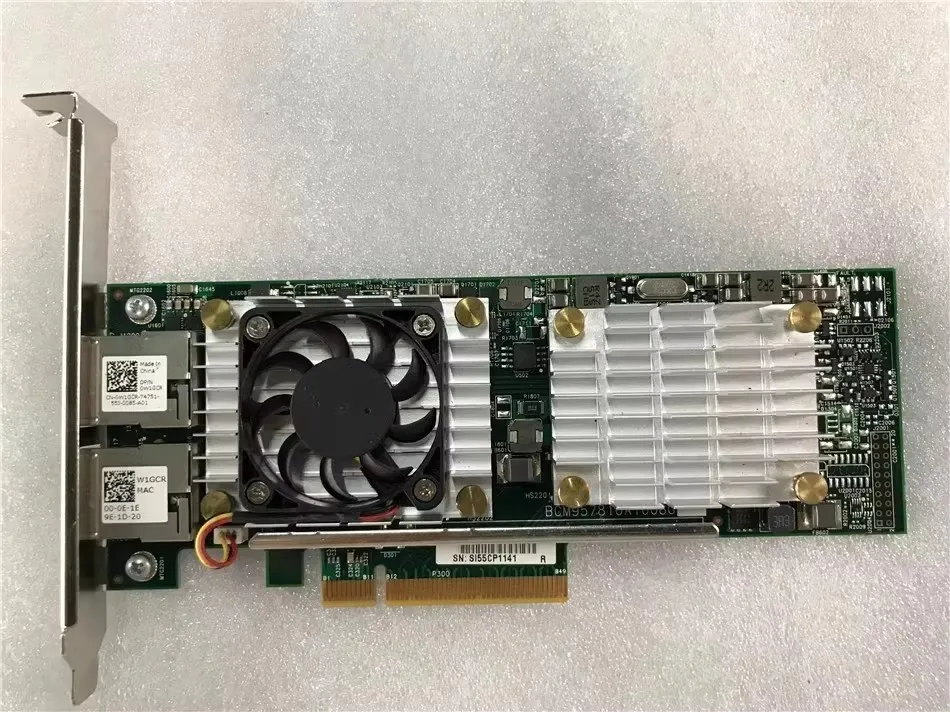 

Сетевая карта BCM57810S Карта адаптера PCI-E HN10N W1GCR с двумя портами 10 ГБ
