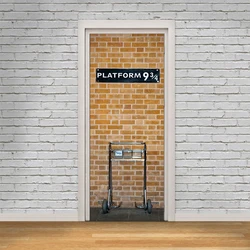 Magical Boy Movie Poster Train Platform 9-3/4 3D Door Stickers Home Decoration for Kids Room Walls Art PVC Mural on the Fridge
