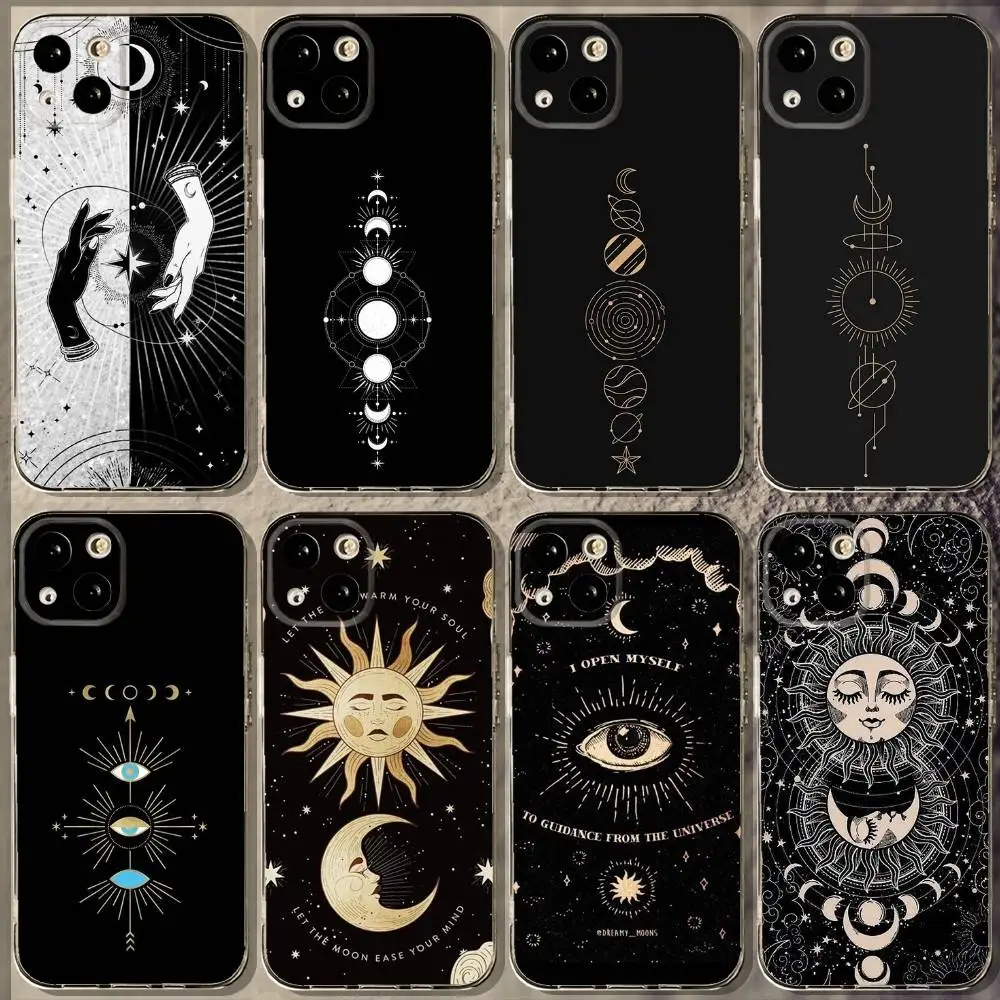 

Witches Moon Tarot Mystery Phone Case For iPhone 16,15,14,13,12,11 Plus,Pro,Max,XR,XS,X,7,8 Plus,SE,Mini Soft Transparent Cover