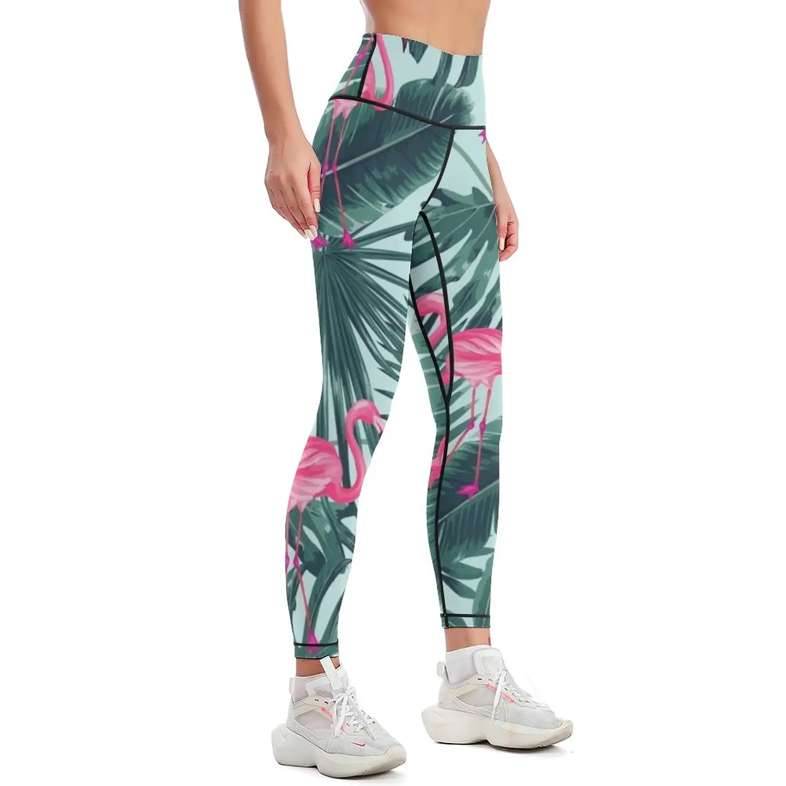 tropic abstract flamingo Leggings Golf wear Pants sport sportswear gym Female legging pants Womens Leggings