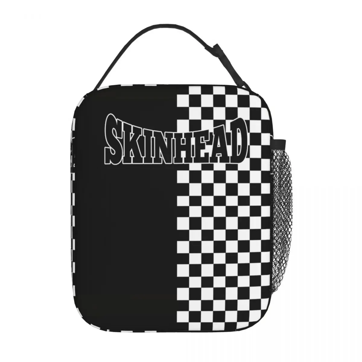 

Skinhead And Ska Checkerboard Insulated Lunch Bag 2 Tone Music Storage Food Box Portable Cooler Thermal Lunch Boxes For School