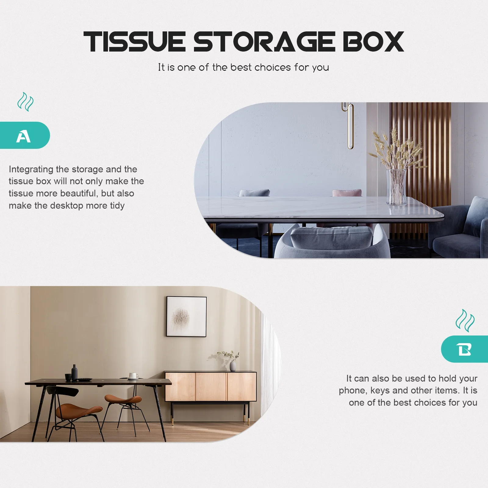 

1Pcs Cartoon Elephant Tissue Storage Box Desktop Organizer Multi-Function Decorative Napkin Holder Sundries Storage Container