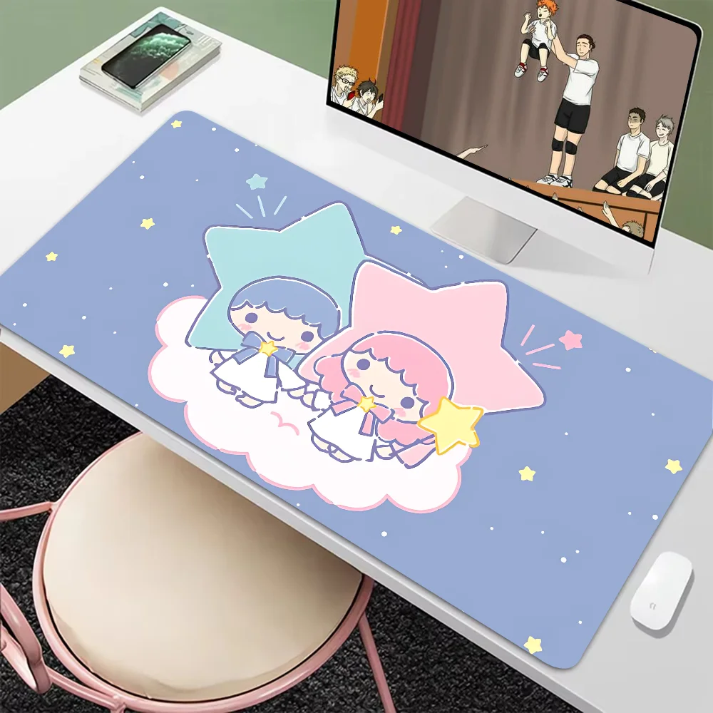 

Cute Sanrio L-little T-twin Stars Mousepad New Arrivals Large Gaming Mousepad L XL XXL Gamer Mouse Pad Size For Keyboards Mat