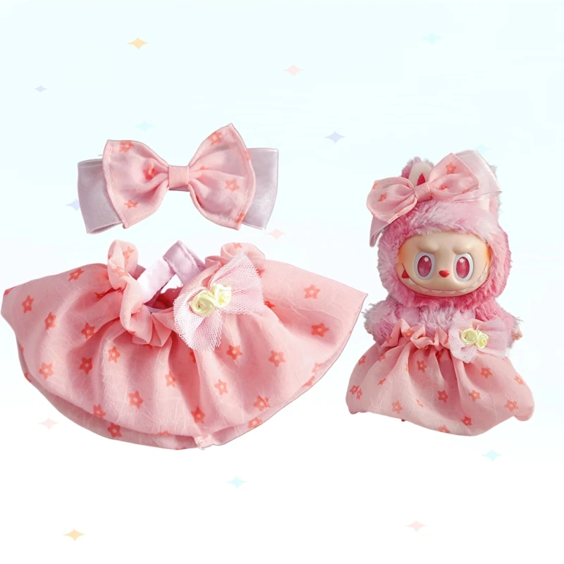 2025 nuevo MIni ropa de muñeca de peluche accesorios de atuendo para muñecas Labubu V1 V2 accesorios de ropa regalo DIY