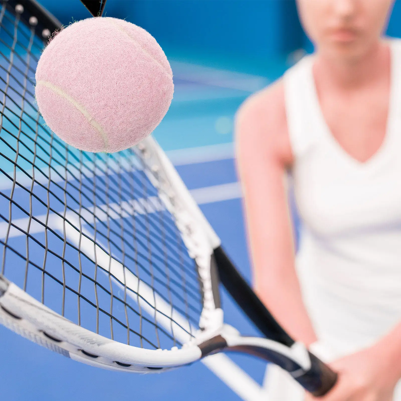 

2 легких розовых теннисных мяча из резины для тренировок, развития навыков для начинающих, отработки подач и волейбольных упражнений