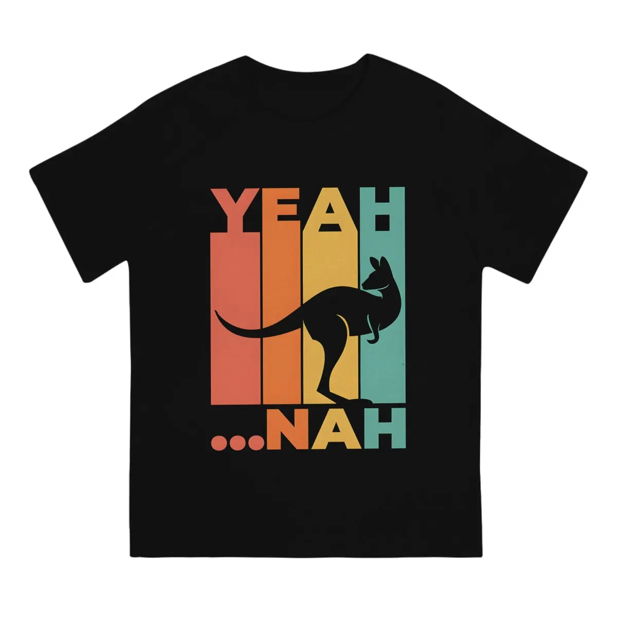 Yeah Nah Hip Hop Polyester TShirt Australian Kangaroo Style Tops Leisure T Shirt Male Short Sleeve