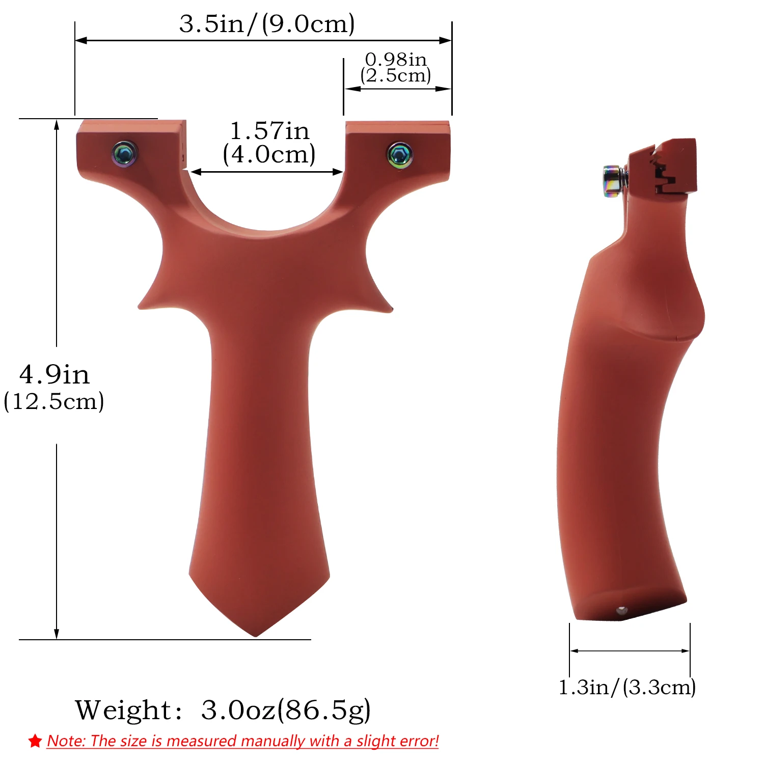 Resin Y-Shaped Slingshot Single-Screw Colorful Clamp 2 Colors Orange & Black Models Outdoor Target Precision Practice
