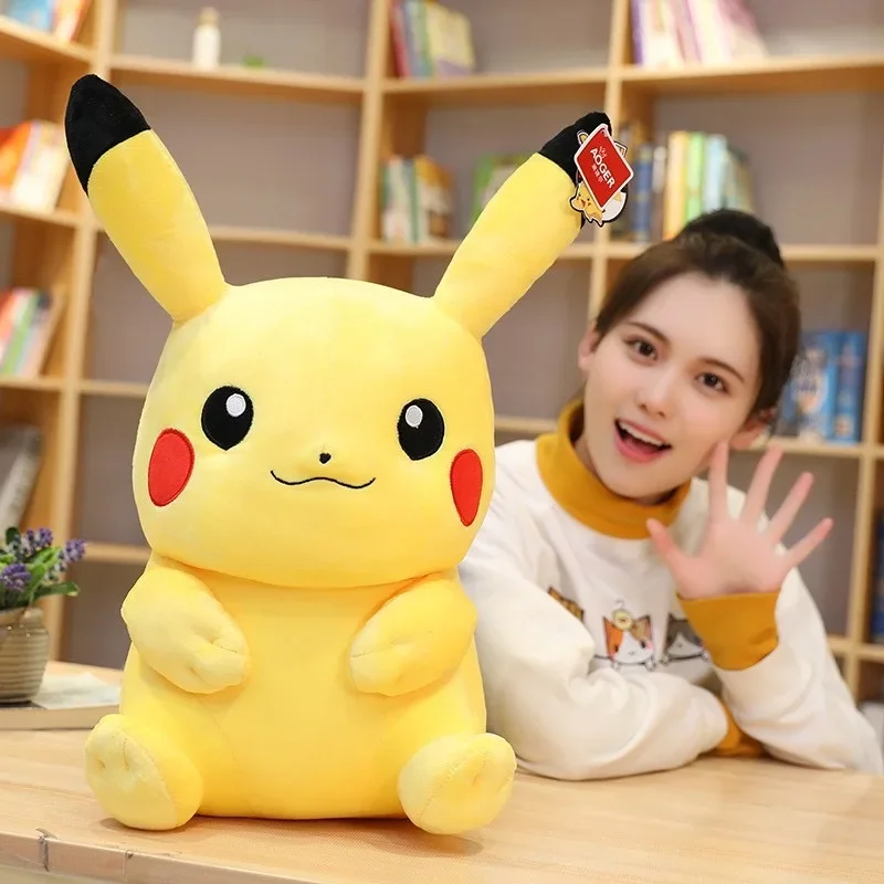 Śliczne Pikachu Plushies Doll Anime Pokemon Kawaii Duże pluszowe zabawki Miękkie, wysokiej jakości prezenty świąteczne dla dzieci