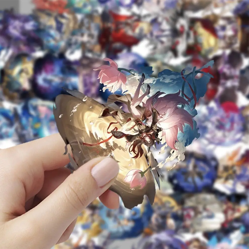 Honkai: Star Rail Anime Merch Sticker Trailblazer Seele Bronya Asta Clara Gepard Mobile Phone Skateboard Decorative Stickers