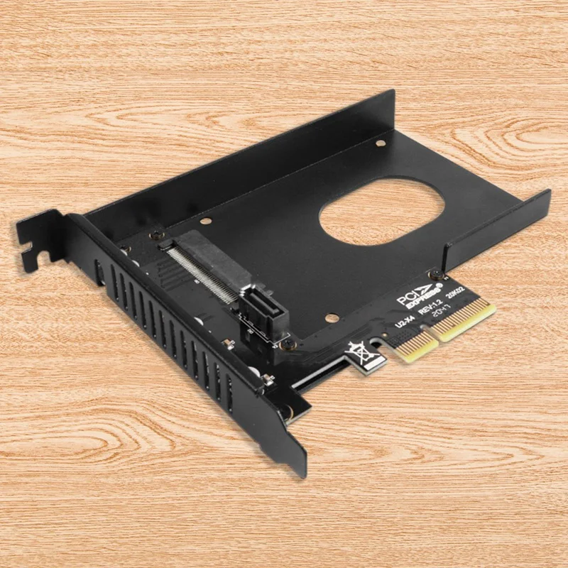 Top-U2 PCI-Express 4.0 X4 Riser Card SFF-8639 To SSD Extension Adapter Also Compatible With X8/X16 Interface Motherboards