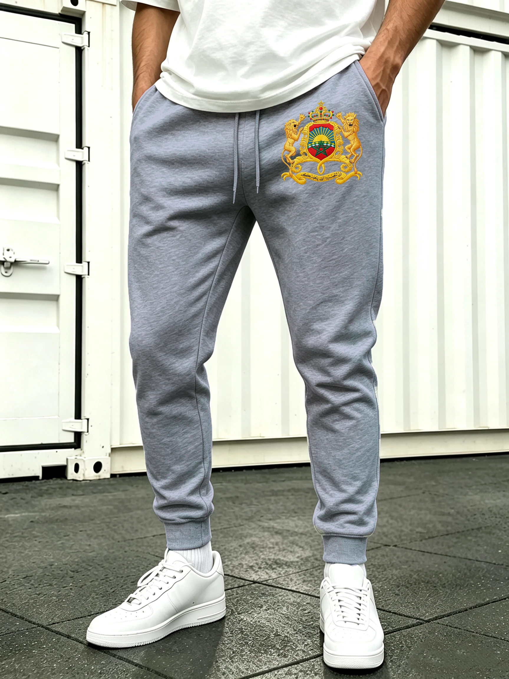 Morocco Printing Man All-Match Clothes Autumn Elastic Waist Britches Fashion Versatile Long Pant Joggers Multicolor Sweatpants