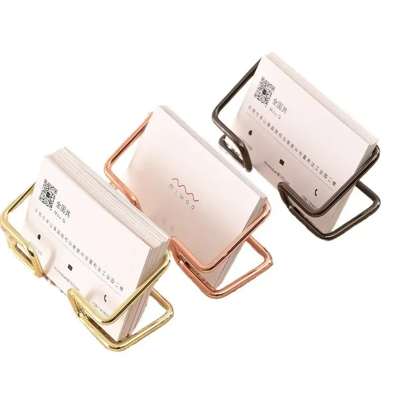 1 قطعة حامل بطاقة الأعمال المعدنية بطاقات الأعمال المنظم قاعدة عرض حامل حامل دعم متجر الفندق إدارة بطاقة الزيارة