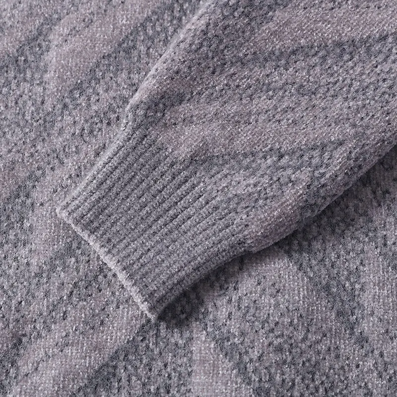 Suéter Masculino Estilo Americano com Gola, Nova Moda Outono Inverno, Marca E, Tricô Simples e Versátil, Top Casual