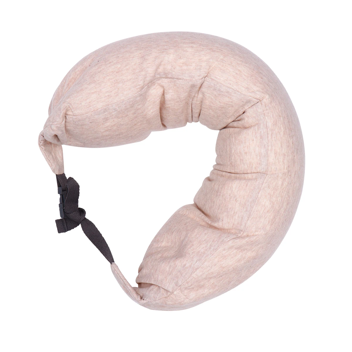 

U-Type Neck Pillow Beige Cotton Material Soft for Office Home Car Travel Comfortable Sleeping Pillow Support