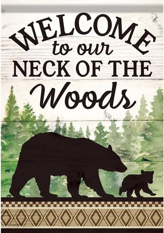 Double-Sided Black Bear Garden Flag-