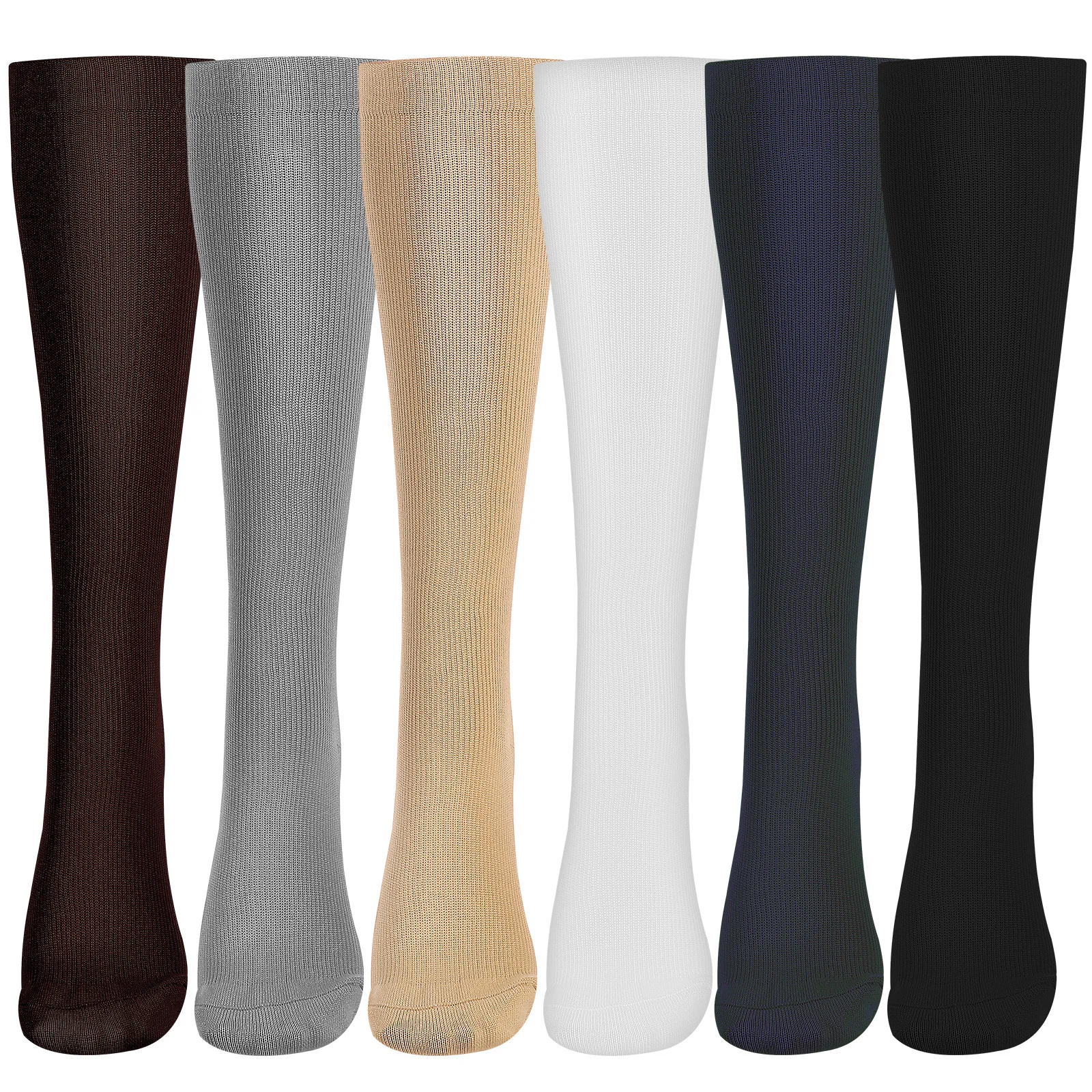 

6Pairs Sports Compression Socks Unisex Thigh High Compression Stockings Athletic Socks Breathable Durable Size S M