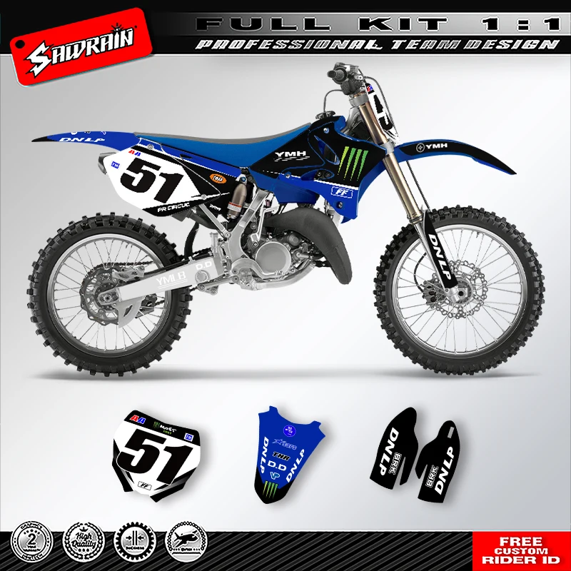 

Наклейка на мотоцикл Sawrain, набор наклеек с графикой команды для YAMAHA YZ125-250 2002 2003 2004 2005 2006-2014 013