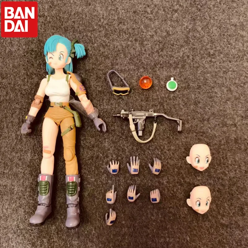 Anime Dragon Ball Action Figure Bulma Mfg Model Series Shf Soldier Accessories Statue Pvc Doll Collectible Model Kid Toy Gift