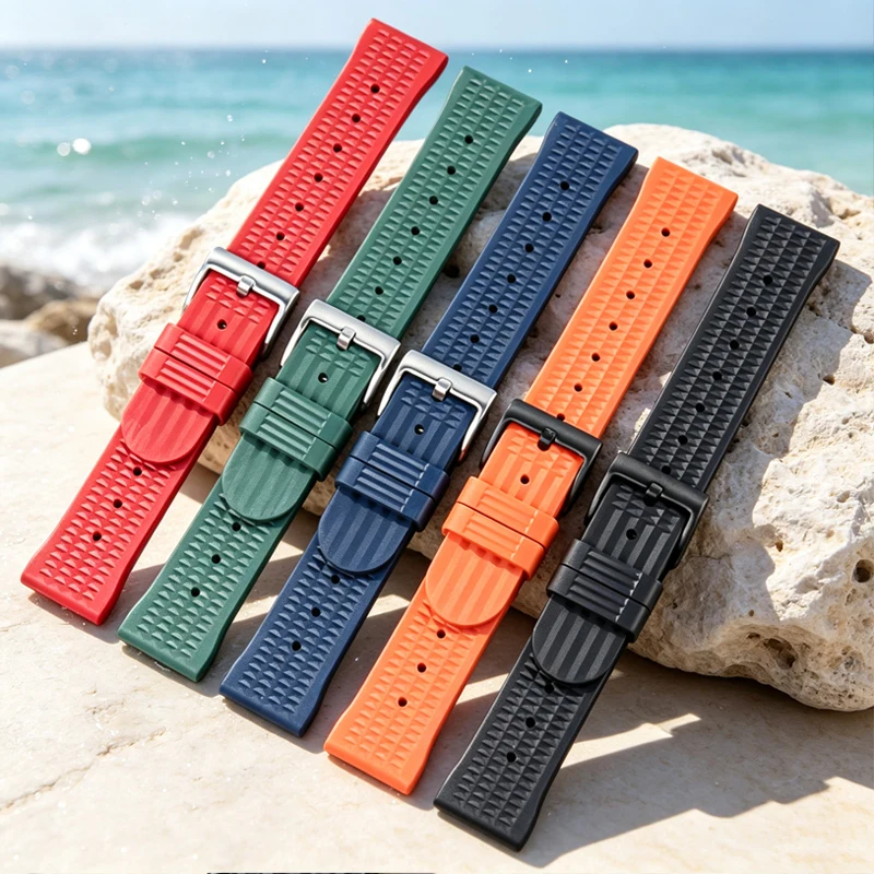 20MM 22MM  Silicone Watch Stra - Seiko Watch 5 Sports ulasan dan harga