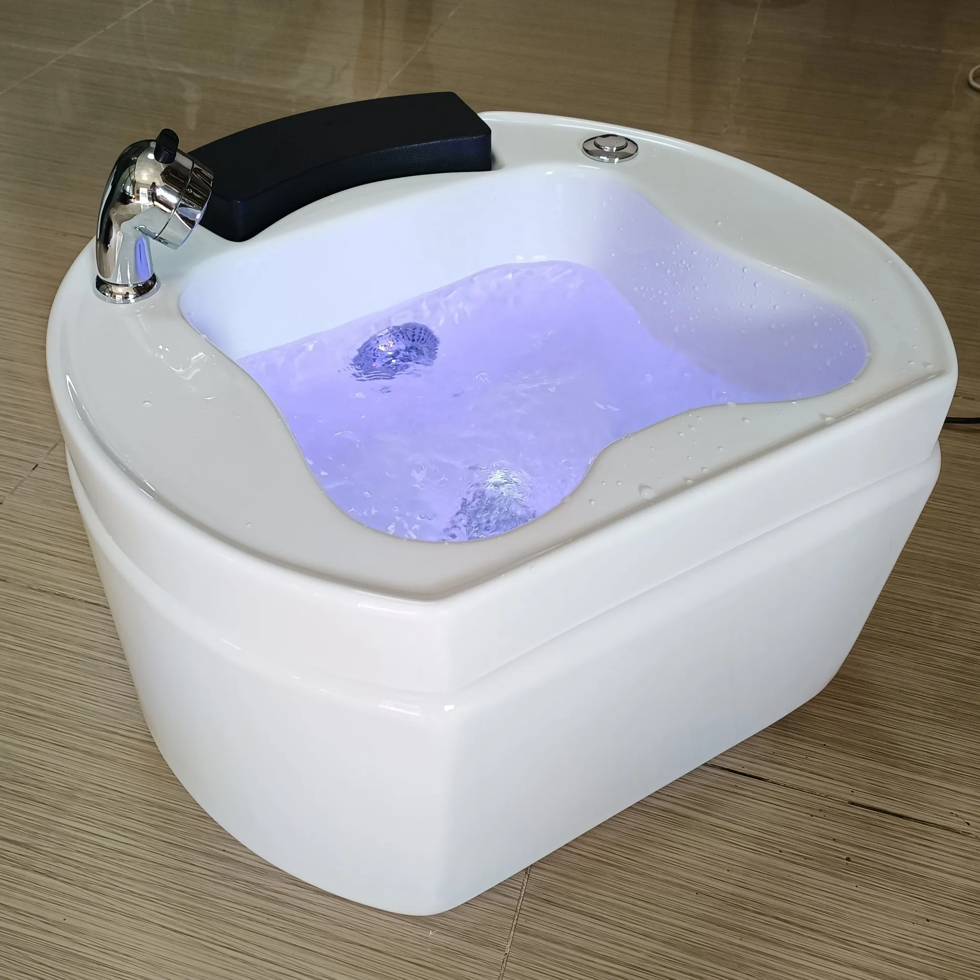 

Стильные стулья для педикюра, спа-ванна для ног, белая акриловая чаша для раковины для педикюра круглой формы