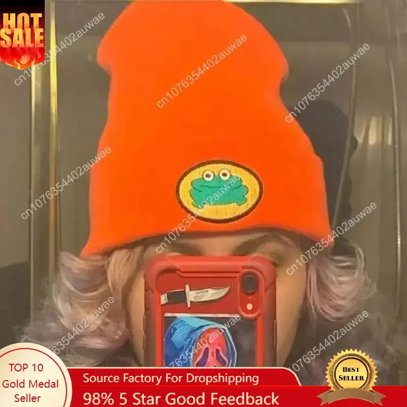 

Cute Cartoon TV Parappa The Rapper Frog Knitted Beanie Hats Unisex Fashion