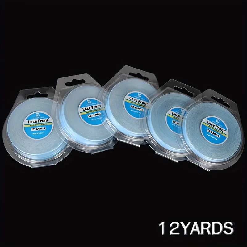 12 Yards/Roll Hair System Tape For Hair Extensions No Shine Bonding Double-Sided Lace Front Wig Tape Adhesive Replace Tape image 2